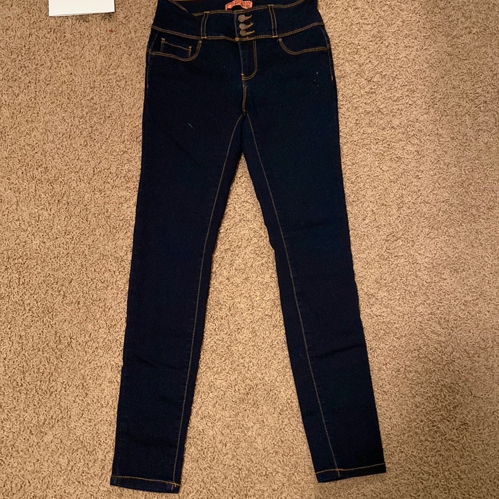 Wax Jean butt. I love you denim jeans dark blue size 5 women’s